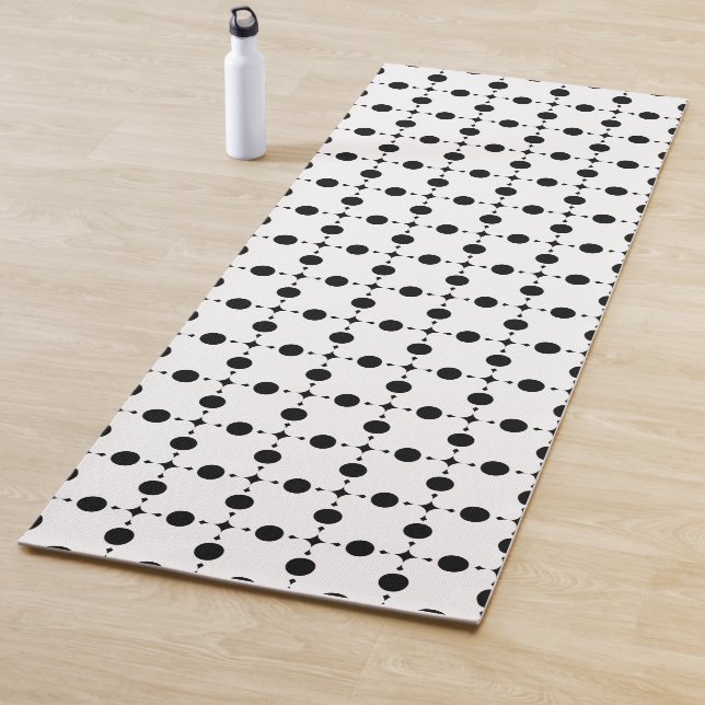 Black Polka Dots, Polka Dot Pattern, Dots, Dotted Yoga Mat (In Situ)
