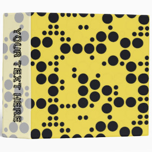 Black polka dots seamless graphic design binder