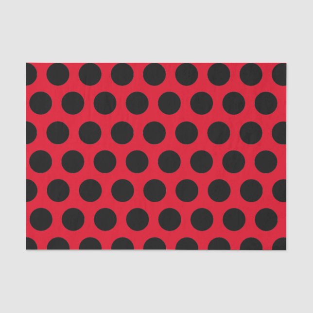 Black Polka Dots Tissue Paper (Front)