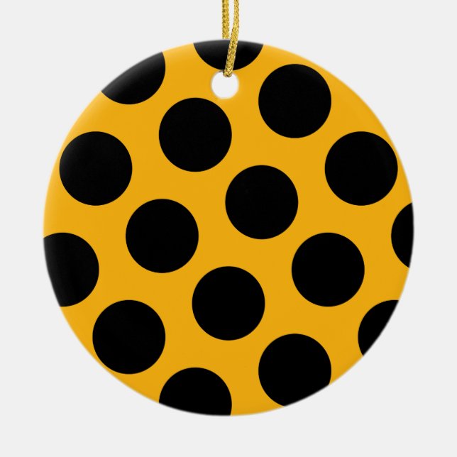 Black Polka Dotted Ornament (Front)
