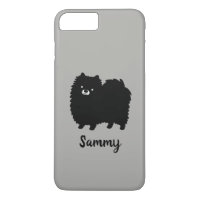 Black Pomeranian Cute Cartoon Dog Custom
