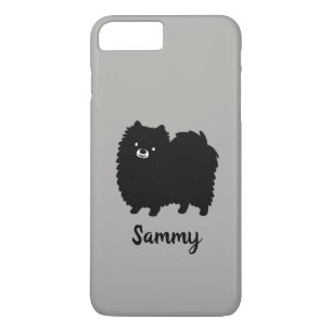 Black Pomeranian Cute Cartoon Dog Custom Case-Mate iPhone Case