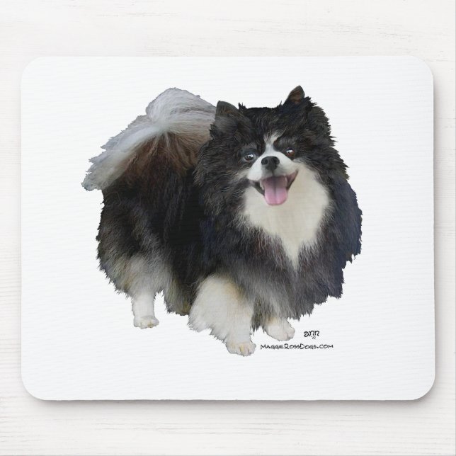 Black Pomeranian Mouse Pad (Front)