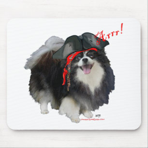 Black Pomeranian Pirate - Arrr! Mouse Pad