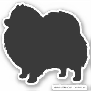 Black Pomeranian Silhouette Cute Dog Breed