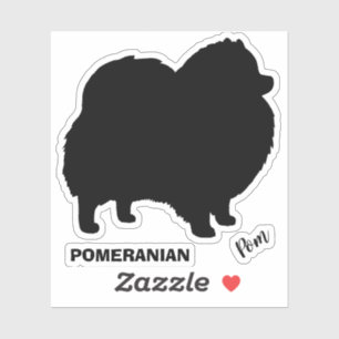 Black Pomeranian Silhouette Cute Pom Pommie