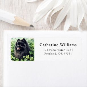 Black Pomeranian St. Patrick's Day Adresse de reto