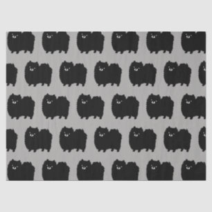 Black Pomeranians Pattern   Cute Fluffy Dog Tissue Paper