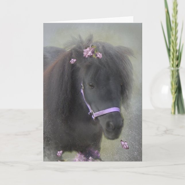 Black Pony - Carte de voeux (Devant)