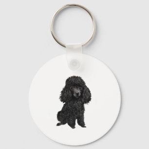Black Poodle (#3) Keychain