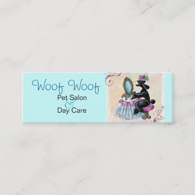 Black Poodle Boudoir Business Cards (Front)