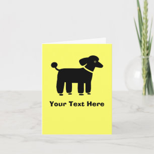 Black Poodle Card