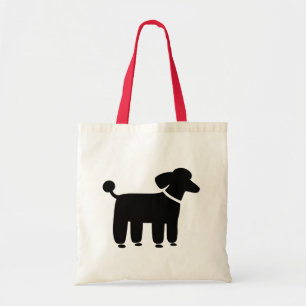 Black Poodle Dog Graphic Tote Bag