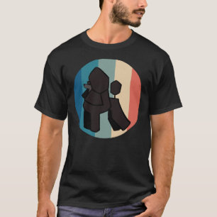Black Poodle Dog Vintage Retro Distressed T-Shirt