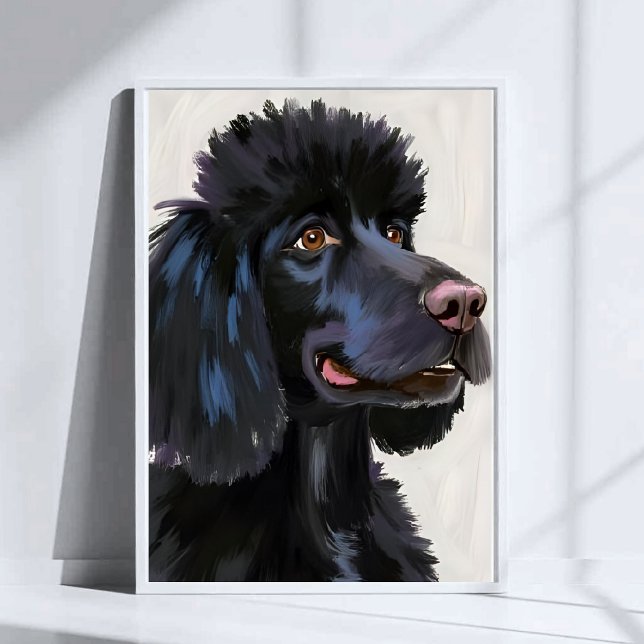 Black Poodle | Dog Watercolor Pet Poster (Creator Uploaded)