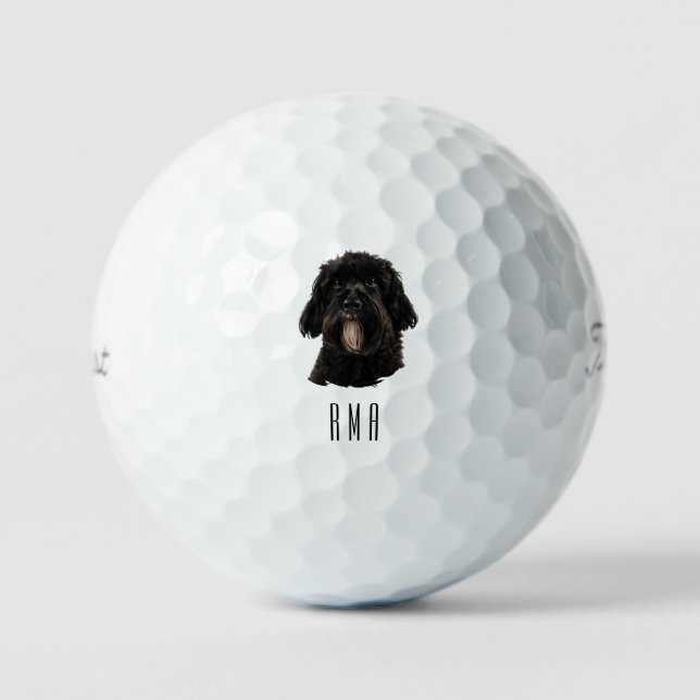 Black Poodle Golf Balls (Front)