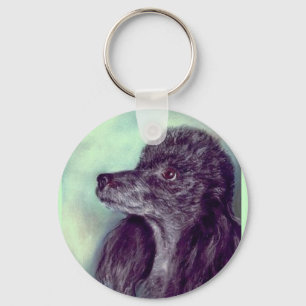 Black Poodle Keychain