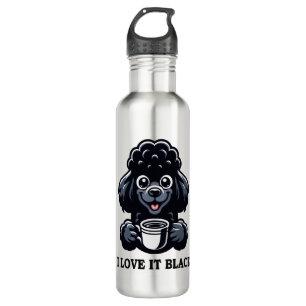Black Poodle Loves Black Coffee 710 Ml Water Bottle