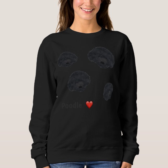 Black Poodle Relaxed Fit Sweatshirt (Front)
