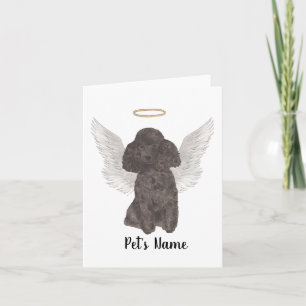 Black Poodle Sympathy Memorial Card