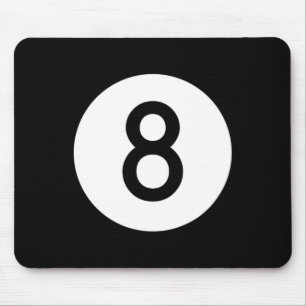 Black Pool Ll Number Eight Billiards Snooker Eight Mouse Pad