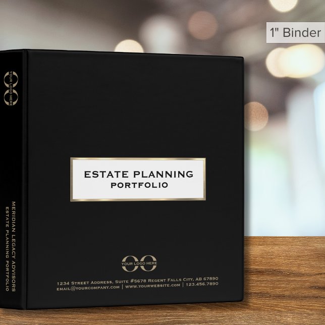 Black Portfolio Binder with Business Logo (Creator Uploaded)
