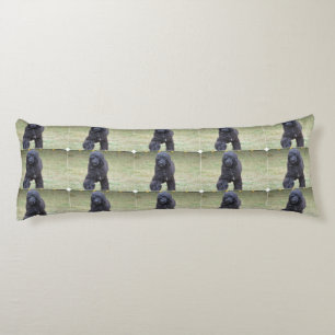 Black Portuguese Water Dog Body Pillow