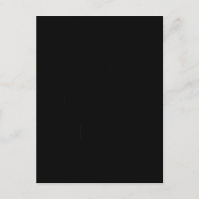 Black Postcard Vertical Customized Template Cards (Front)