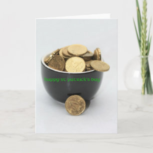 black pot happy st patricks day card