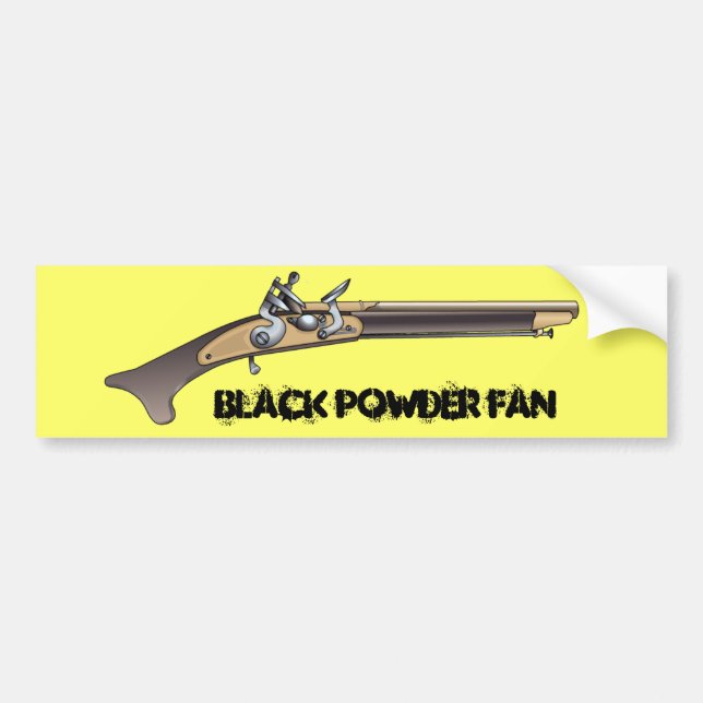BLACK POWDER FAN Bumper Sticker (Front)