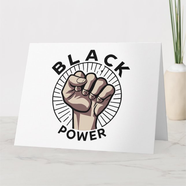 Black Power Afrocentric  Card (Front)