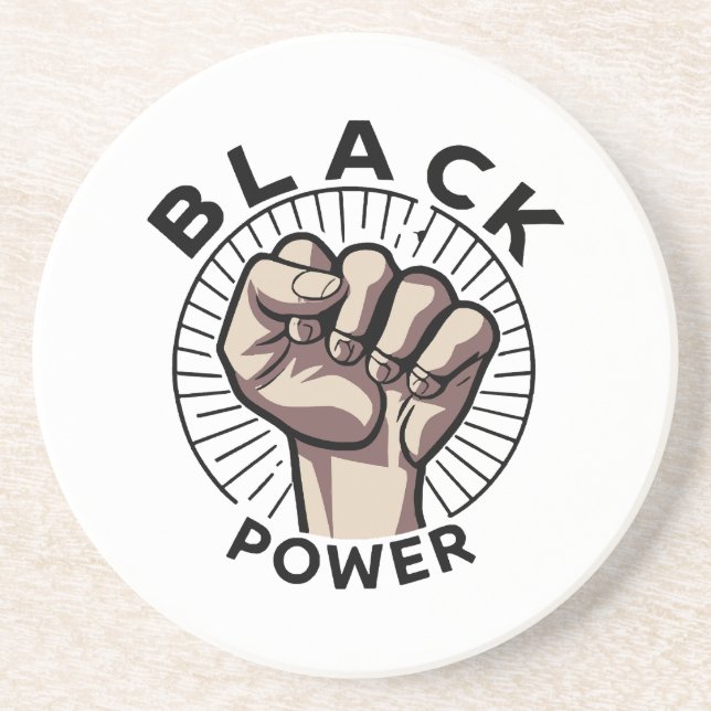 Black Power Afrocentric  Coaster (Front)