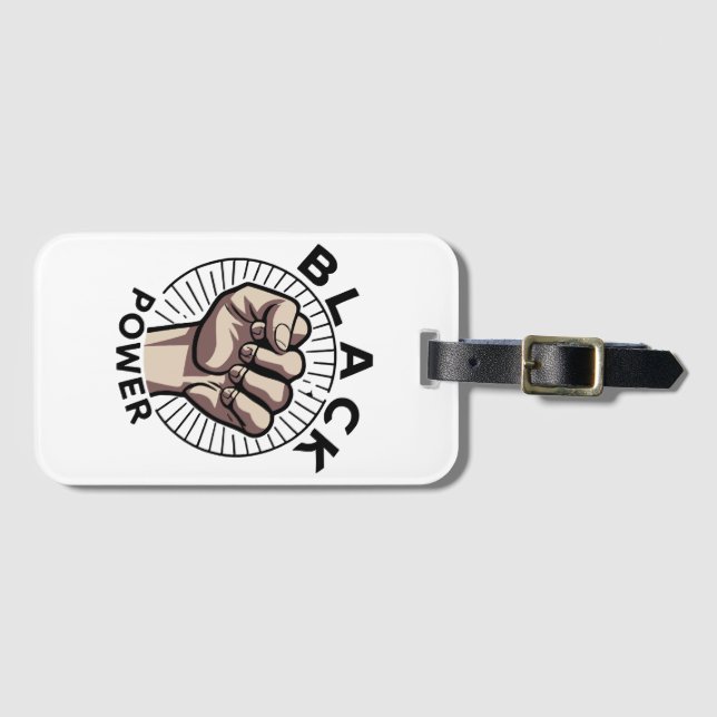 Black Power Afrocentric  Luggage Tag (Front Horizontal)