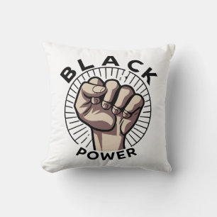 Black Power Afrocentric Throw Pillow