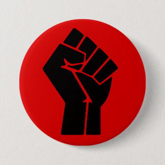 Black Power Fist 3 Inch Round Button