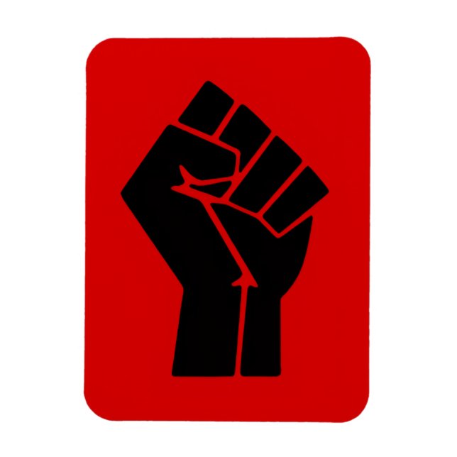 Black Power Fist Magnet (Vertical)