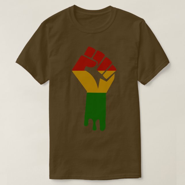Black Power Fist T-Shirt (Design Front)