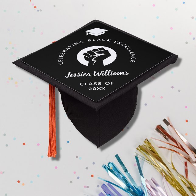 Black Power Fist Year College High School Grad Cap (Creator Uploaded)