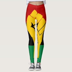 Black Power Pan African Flag Leggings