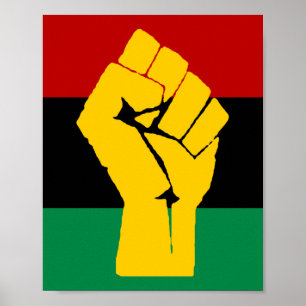 Black Power Pan African Flag Poster