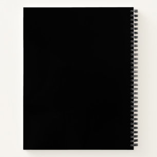 Black Practice Musical note design Spiral Notebook