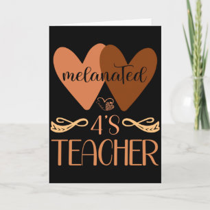 Black Preschool 4 S Daycare Teacher Black History Card