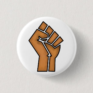 black pride fist unity history unity African brown 1 Inch Round Button