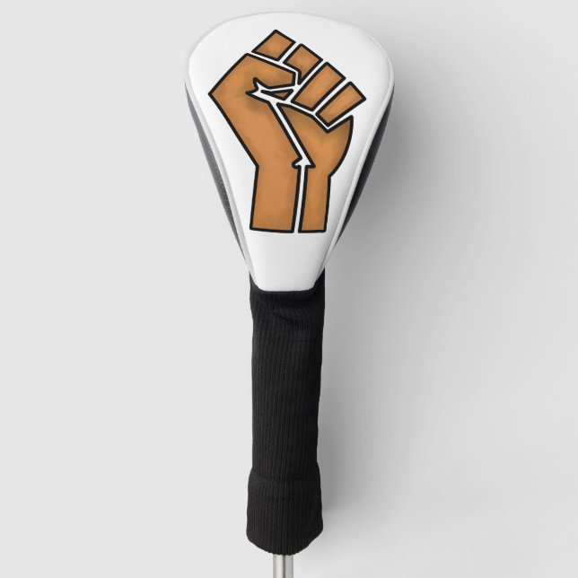 black pride fist unity history unity African brown Golf Head Cover (Front)