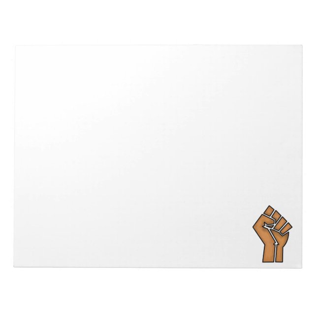 black pride fist unity history unity African brown Notepad (Front)