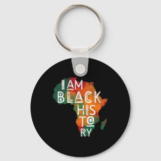 Black Pride Gifts I Am Black History African Ameri Keychain
