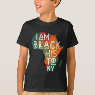 Black Pride Gifts I Am Black History African Ameri T-Shirt