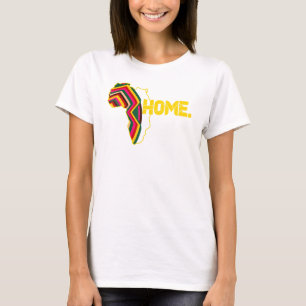 Black Pride Home Africa Pro Black Power Melanin Af T-Shirt