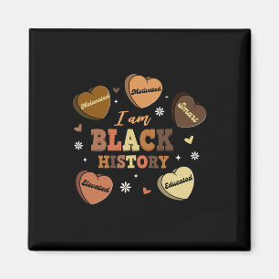 Black Pride I'm Black History Melanin Candy Heart  Magnet