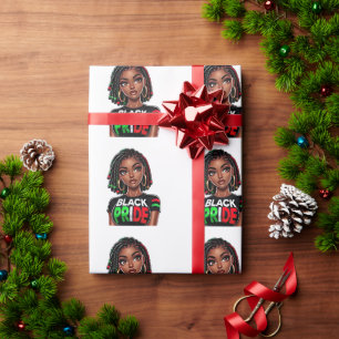 Black Pride Lady Wrapping Paper